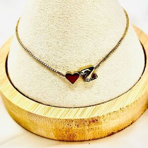 Gold Heart and Initial Z Bracelet